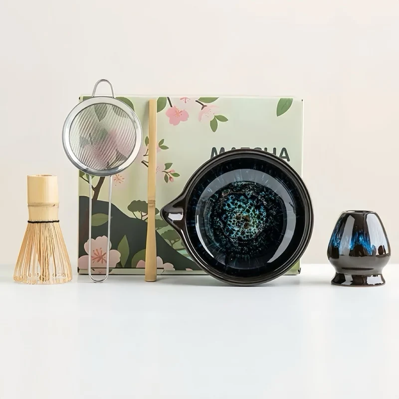 Komplettes Matcha-Zeremonie-Set mit erstklassigem Zeremonien-Matcha