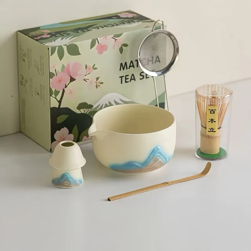 Komplettes Matcha-Zeremonie-Set mit erstklassigem Zeremonien-Matcha