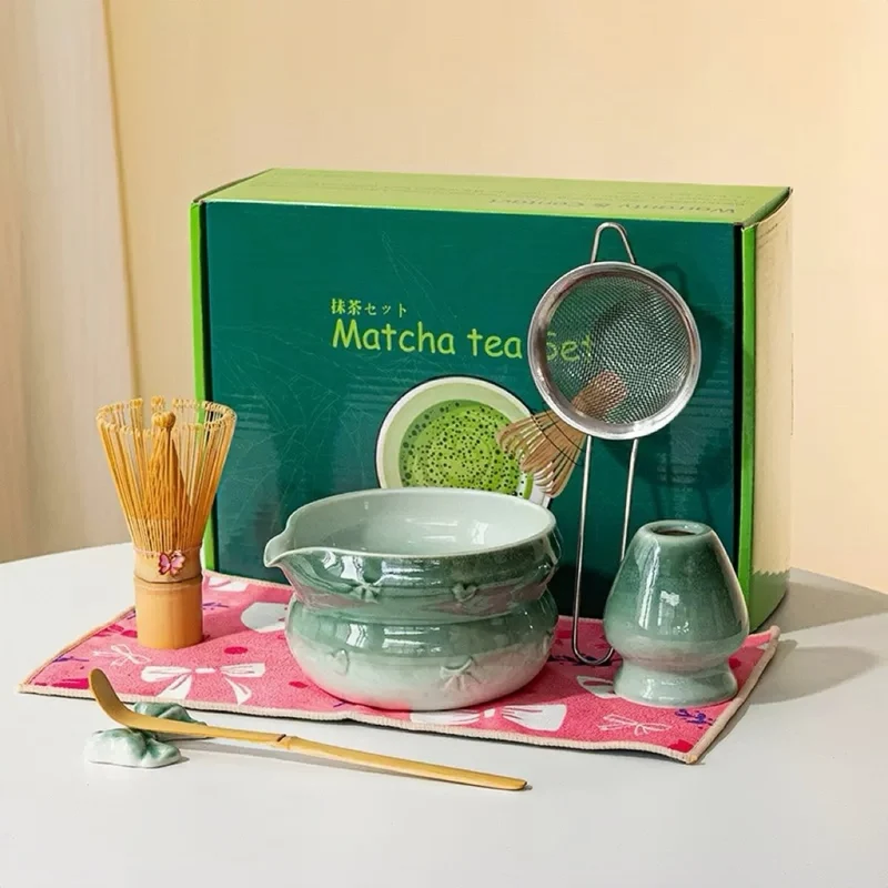 Komplettes Matcha-Zeremonie-Set mit erstklassigem Zeremonien-Matcha