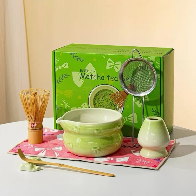 Komplettes Matcha-Zeremonie-Set mit erstklassigem Zeremonien-Matcha