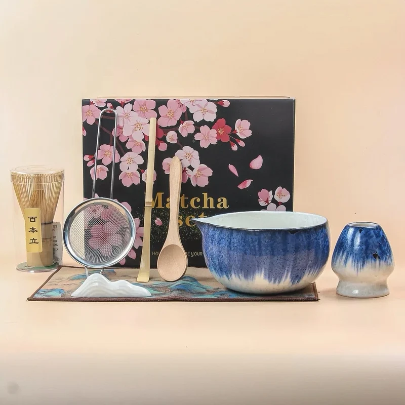 Komplettes Matcha-Zeremonie-Set mit erstklassigem Zeremonien-Matcha
