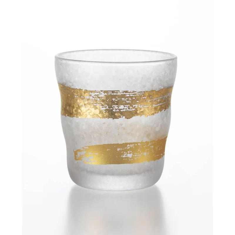 Aderia Premium Gold Pattern Frosted Old Fashioned Rocks Glass 335ml