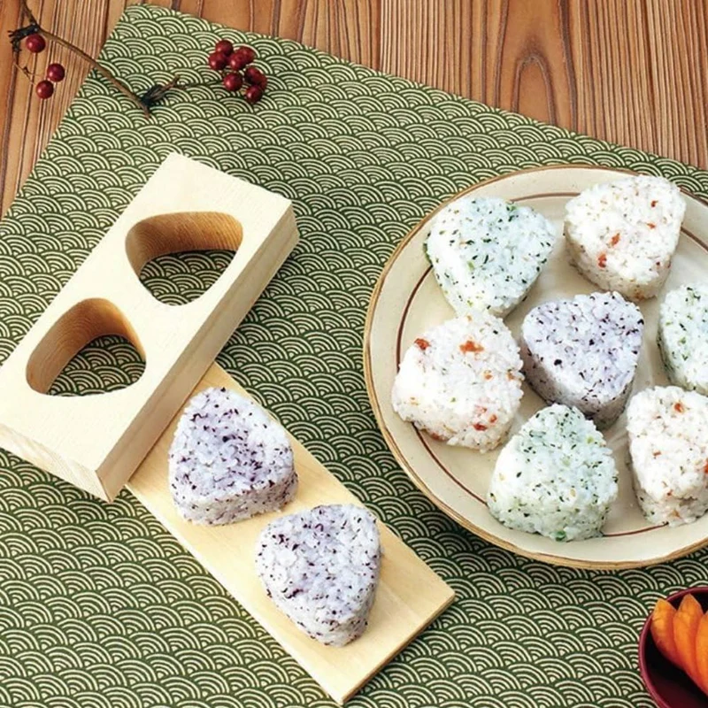 Hinoki Onigiri Mold Handcrafter Wooden Rice Ball Shaper 17cm