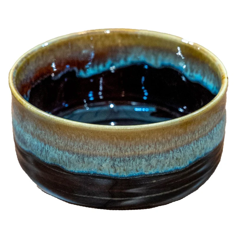 Hasami Porcelain Matchawan Lightweight Black & Brown Matcha Tea Bowl