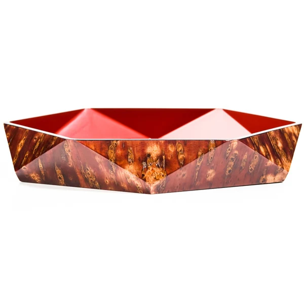 Cherry Bark Hexagonal Bowl