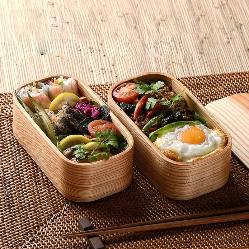 Akita Cedar Lunch Box Handmade Two-Tier Bento Box 930ml