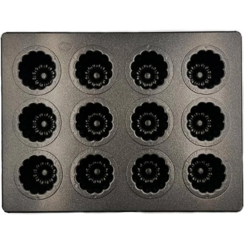 Matsunaga Nonstick Teflon Coated Canelé Baking Mold Tray 12 Cups