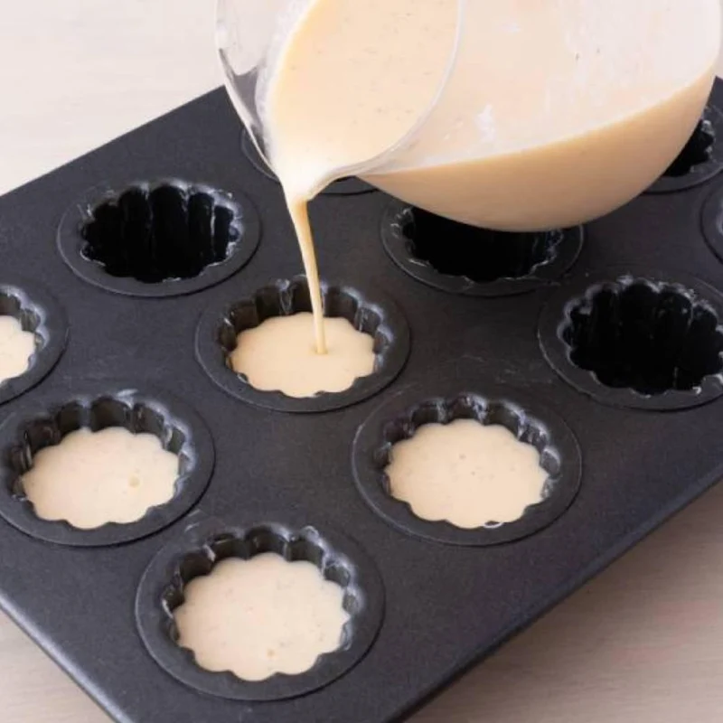 Matsunaga Nonstick Teflon Coated Canelé Baking Mold Tray 12 Cups