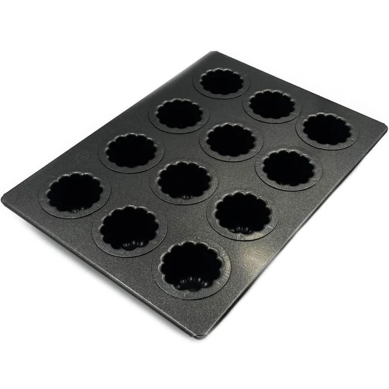 Matsunaga Nonstick Teflon Coated Canelé Baking Mold Tray 12 Cups