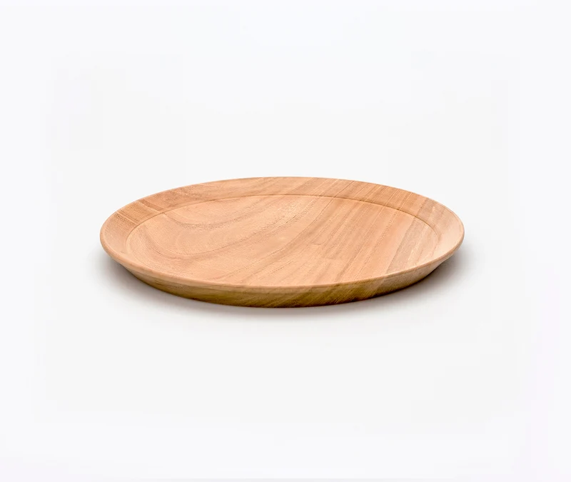 Zelkova Round Wooden Tray