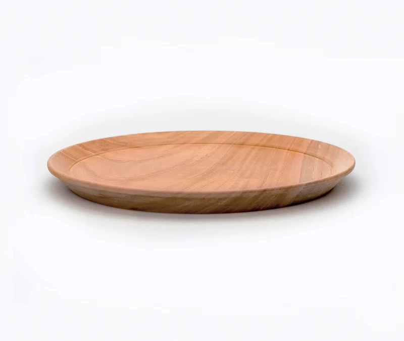 Zelkova Round Wooden Tray