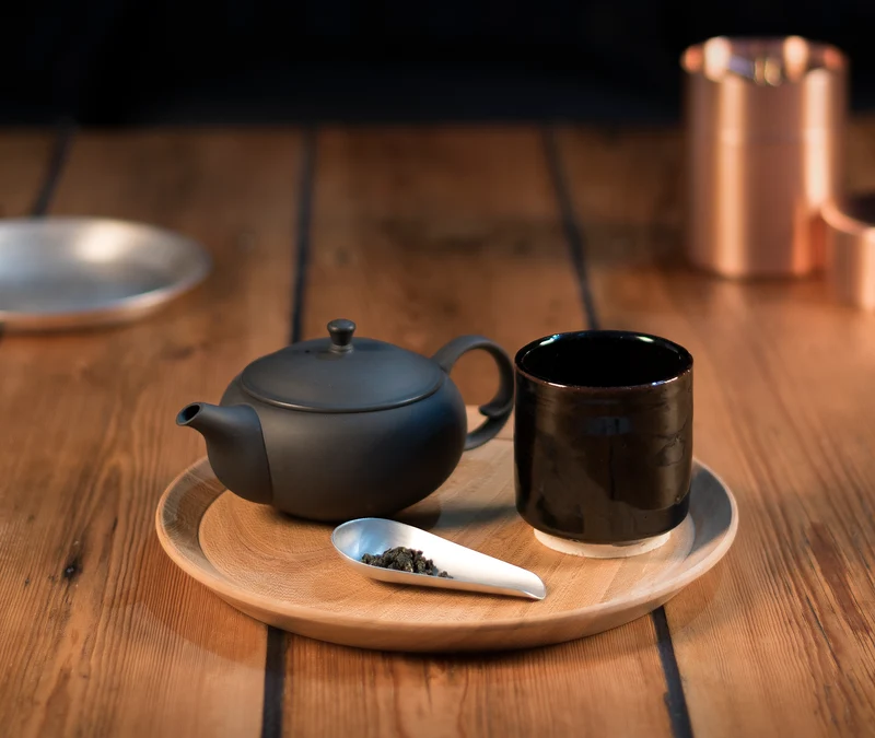 Zelkova Round Wooden Tray