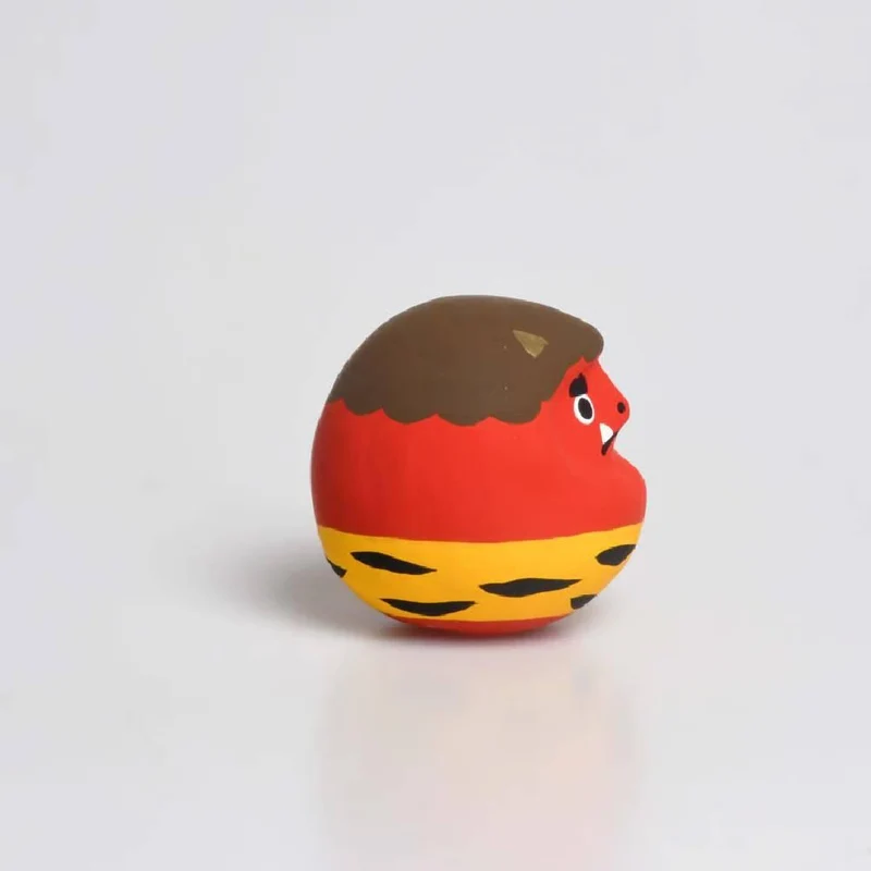 Shirakawa Daruma Demon Red Oni Daruma Doll Good Luck Charm 4.5cm