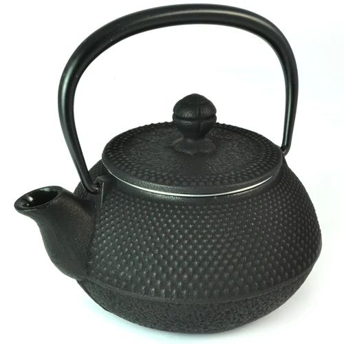 Iwachu Cast Iron Tetsubin Teapot with Arare Pattern in Black - 325ml
