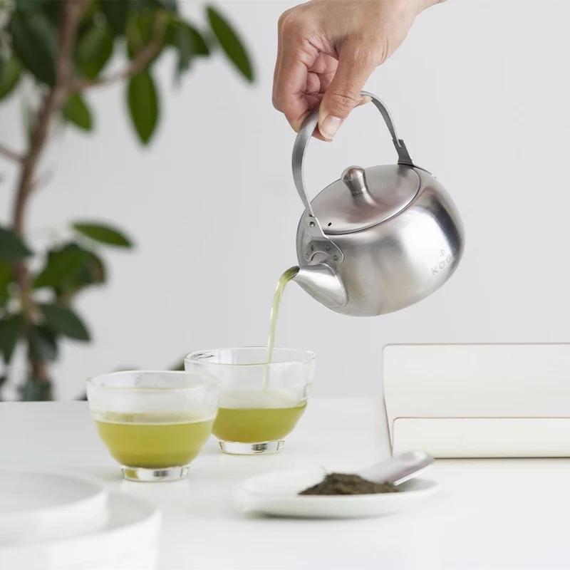 Kogu Metal Teapot Modern Stainless Steel Teapot With Strainer 500ml