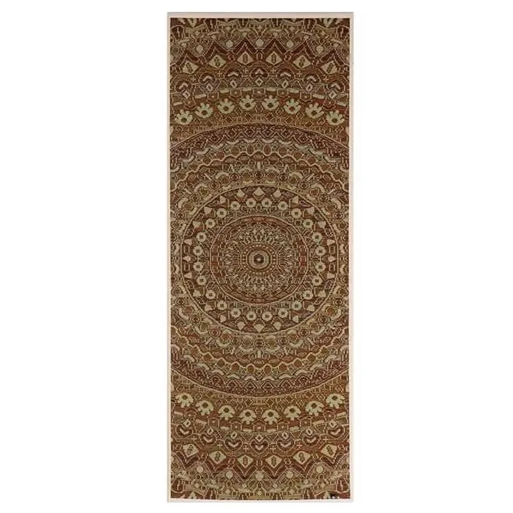 Ikehiko Igusa Rush Grass Tatami Yoga Mat Red Mandala Pattern 185cm