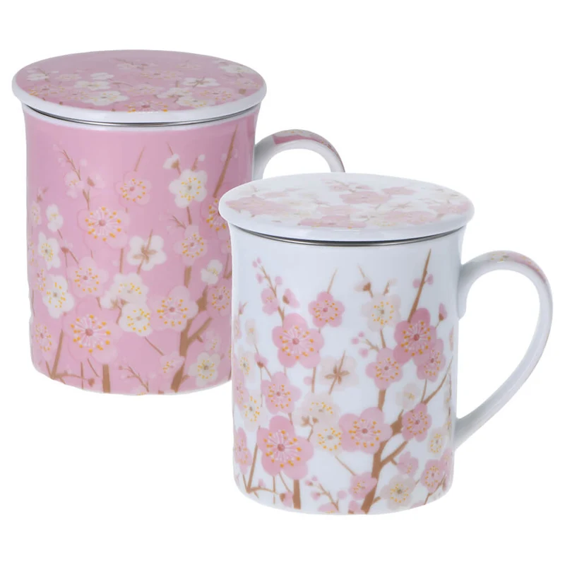 Zwei Porzellan Deckelbecher Yoshino