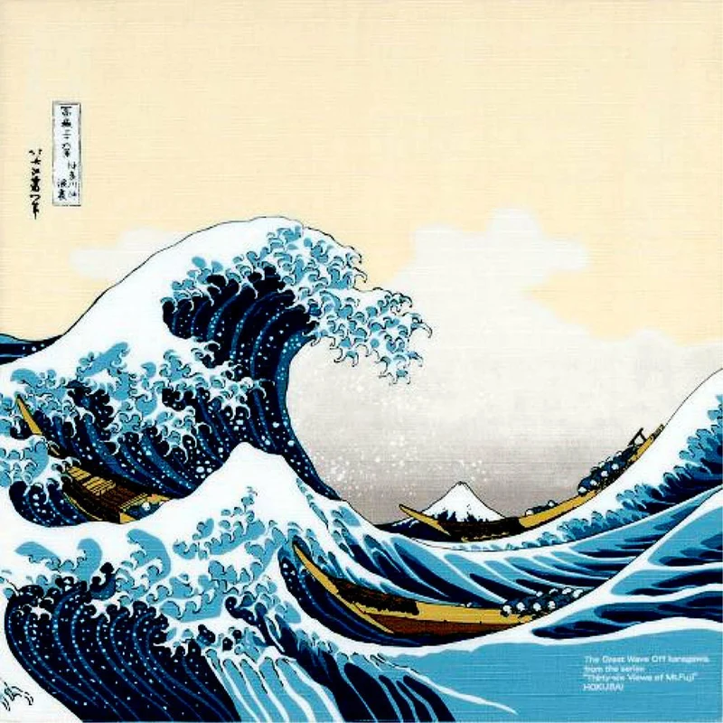 Furoshiki Great Wave off Kanagawa Cotton Wrapping Cloth 104×104cm