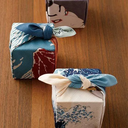 Furoshiki Great Wave off Kanagawa Cotton Wrapping Cloth 48x48cm
