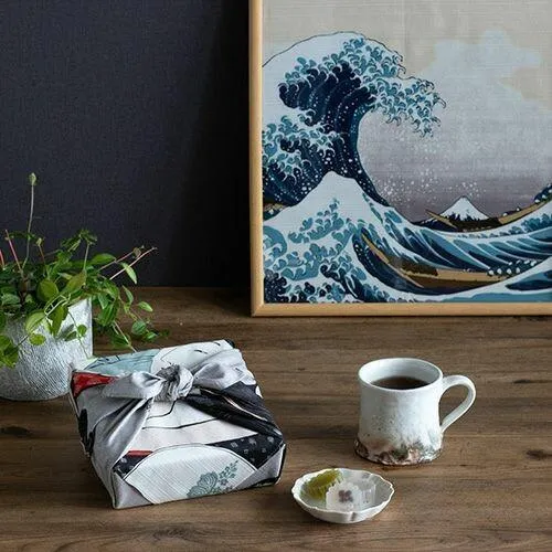 Furoshiki Great Wave off Kanagawa Cotton Wrapping Cloth 48x48cm