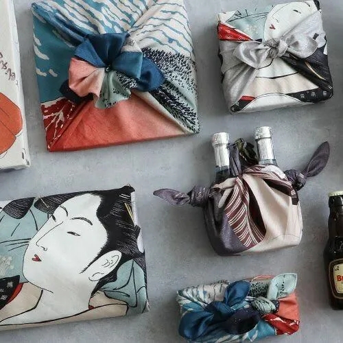 Furoshiki Great Wave off Kanagawa Organic Cotton Wrapping Cloth 70x70cm