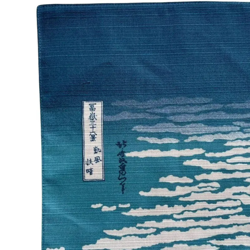 Furoshiki Red Fuji Ukiyo-e Art Cotton Wrapping Cloth 48x48cm