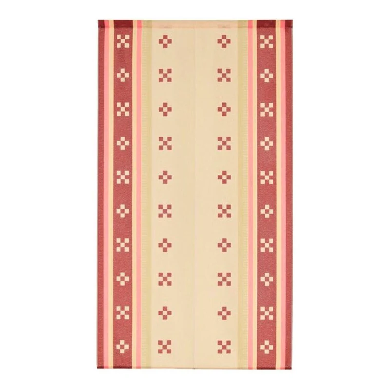 Noren Traditional Five & Four Square Red Kasuri Pattern Doorway Curtain
