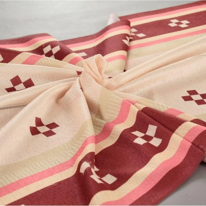 Noren Traditional Five & Four Square Red Kasuri Pattern Doorway Curtain