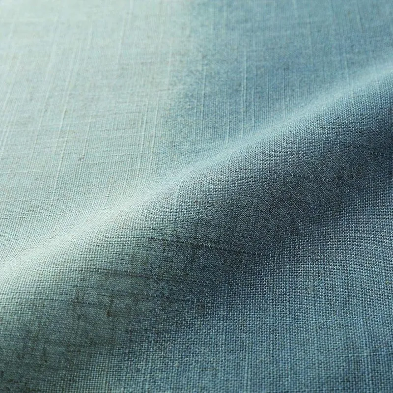 Noren Hand Printed Blue Indigo Shading Pattern Door Linen Curtain