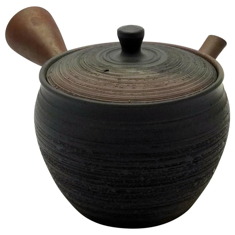 Tokoname Kyusu, strukturiert braun