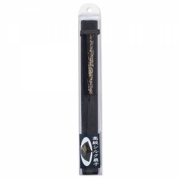 Black Dragon Silk & Bamboo Japanese Folding Fan