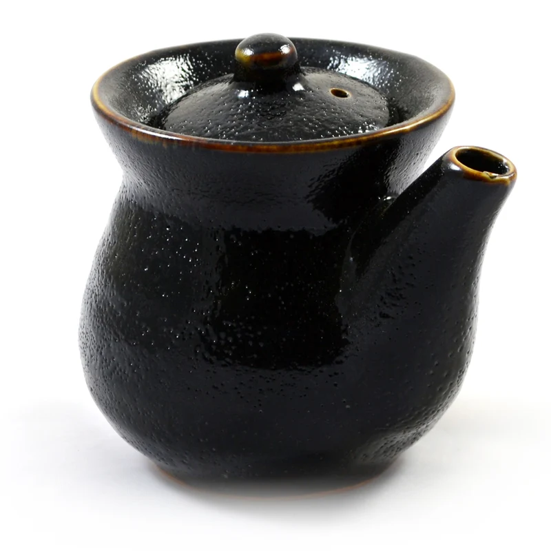 Black Yuzu Glazed Japanese Soy Sauce Pot