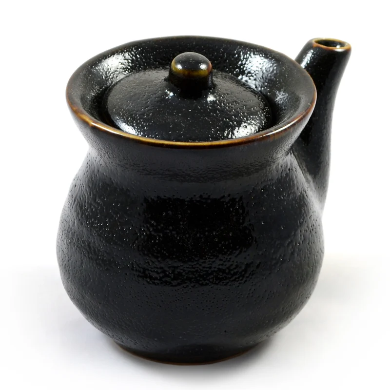 Black Yuzu Glazed Japanese Soy Sauce Pot