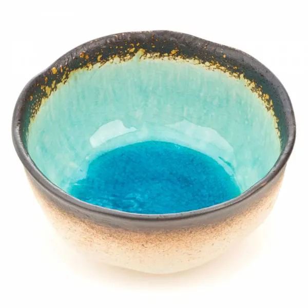 Blue Crackleglaze Ceramic Bowl