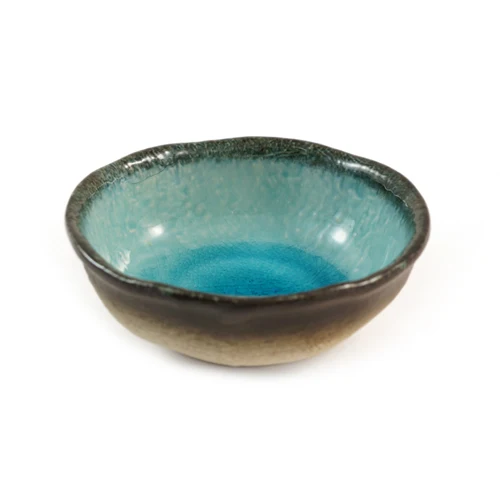 Blue Crackleglaze Ceramic Dish