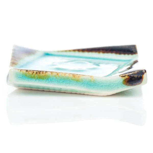 Blue Crackleglaze Chopstick Holder