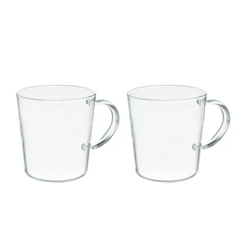 Hario Heat Resistant Glass Mugs For Hot Or Cold Drinks (Set of 2 Mugs)