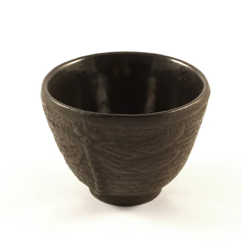 Cast Iron Tea Cup with Dragonfly Pattern