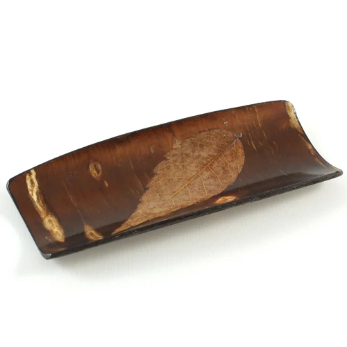 Cherry Bark Tea Scoop with Fallen Leaf