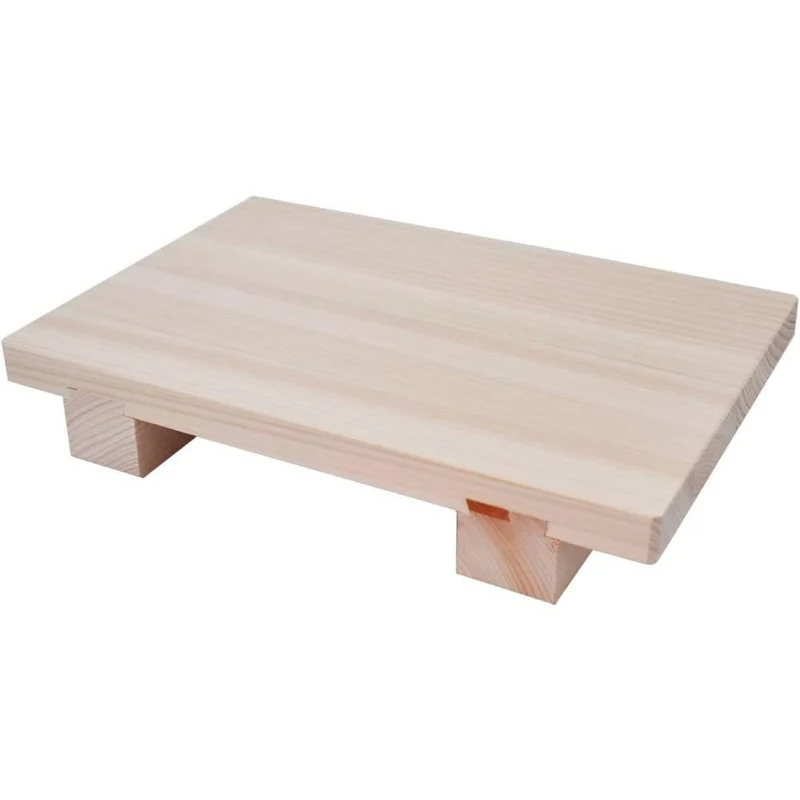 Handcrafted Wooden Sushi Serving Board Tray Natural Wood 21cm