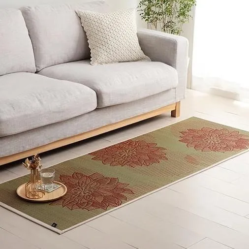 Ikehiko Igusa Tatami Yoga Mat Lotus Flower Pattern 185cm