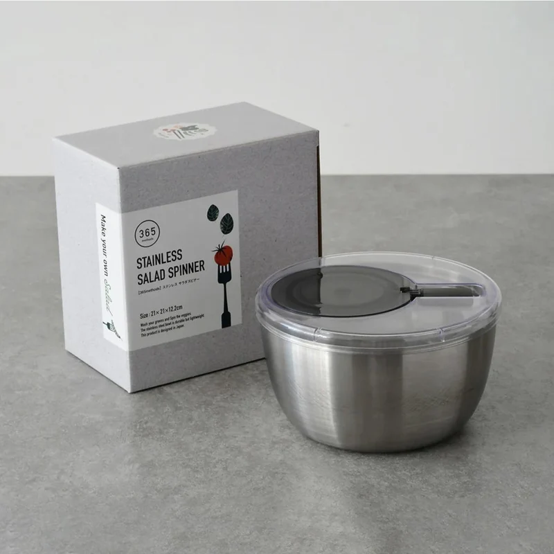 Convenient Salad Spinner Stainless Steel Salad Tosser 3L