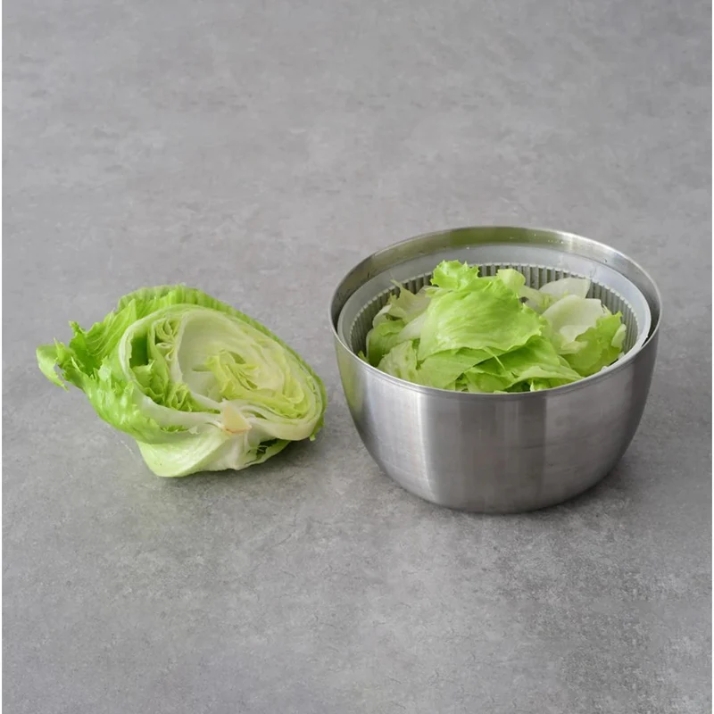 Convenient Salad Spinner Stainless Steel Salad Tosser 3L