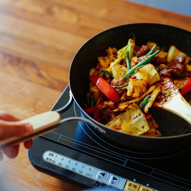 Wahei Enzo Non-Stick Carbon Steel Induction Frying Pan (2mm Thick)