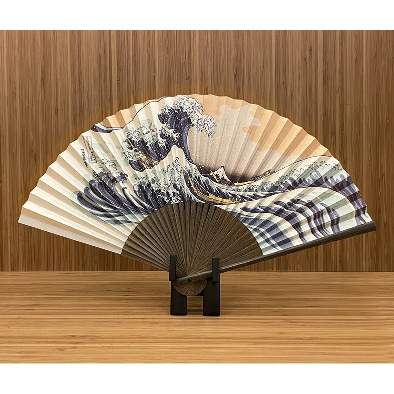 Yamani Fujin Wind God Design Japanese Sensu Folding Fan 21.5cm