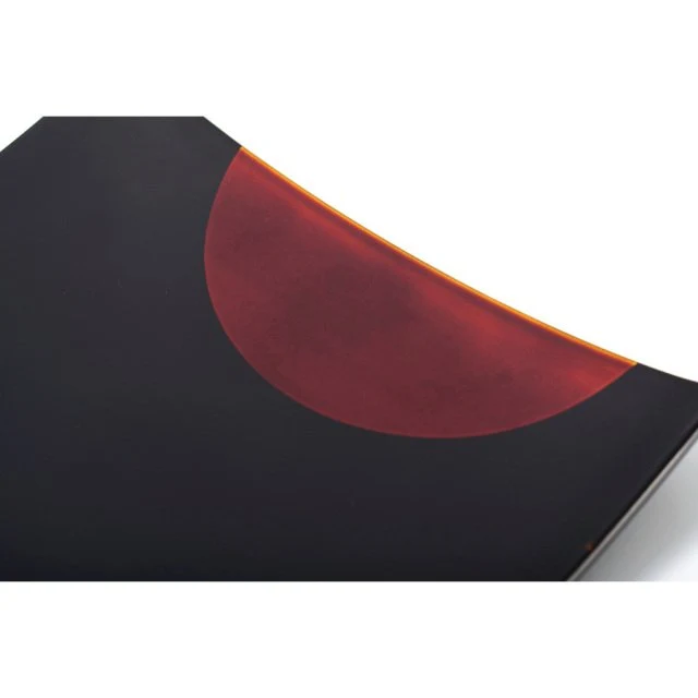 Isuke Squared Sandalwood Lacquered Plate Sun & Moon