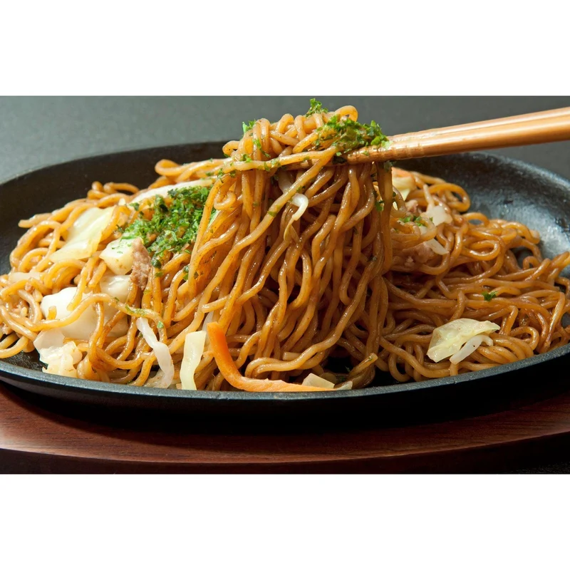 Cast Iron Yakisoba Plate Sizzling Plate With Wooden Stand