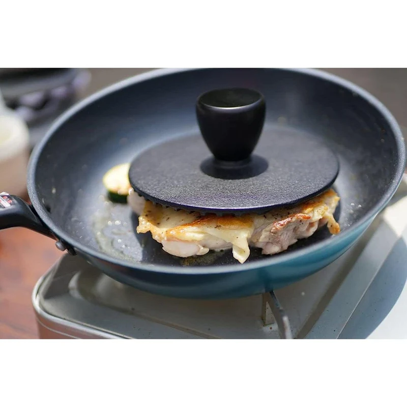 Ikenaga Cast Iron Grill Press Heavy Duty Meat and Sandwich Press