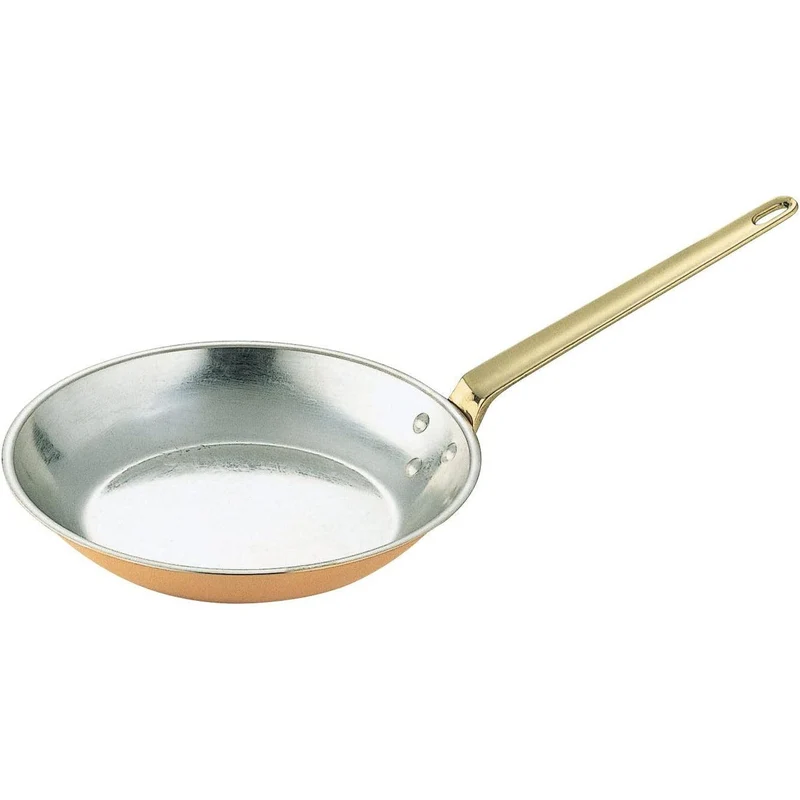 Premium Copper Frying Pan Tin-Lined Professional Cookware 24cm