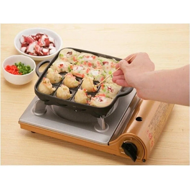 Cast Iron 16-Ball Takoyaki Pan (IH Compatible)
